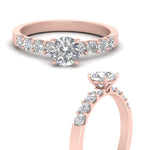 Load image into Gallery viewer, U Prong Lab Diamond Engagement Ring 14K Gold
