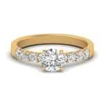 Load image into Gallery viewer, U Prong Lab Diamond Engagement Ring 14K Gold
