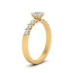 Load image into Gallery viewer, U Prong Lab Diamond Engagement Ring 14K Gold
