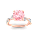 Load image into Gallery viewer, round-cut-vivid-pink-floral-curved-vine-engagement-ring-in-rose-gold-fdens11656rogvpinkangle5-nl-rg.jpg