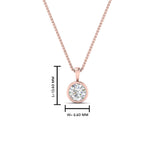 Load image into Gallery viewer, 0.25 Ctw To 5 Ctw Round Lab Diamond Bezel Solitaire Pendant For Women 14K Gold
