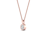 Load image into Gallery viewer, 0.25 Ctw To 5 Ctw Round Lab Diamond Bezel Solitaire Pendant For Women 14K Gold
