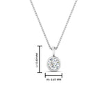Load image into Gallery viewer, 0.25 Ctw To 5 Ctw Round Lab Diamond Bezel Solitaire Pendant For Women 14K Gold
