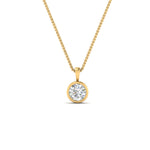 Load image into Gallery viewer, 0.25 Ctw To 5 Ctw Round Lab Diamond Bezel Solitaire Pendant For Women 14K Gold

