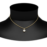 Load image into Gallery viewer, 0.25 Ctw To 5 Ctw Round Lab Diamond Bezel Solitaire Pendant For Women 14K Gold
