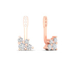 Load image into Gallery viewer, Fancy Color Round Diamond Cluster Earring Jackets for Studs