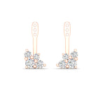 Load image into Gallery viewer, Fancy Color Round Diamond Cluster Earring Jackets for Studs