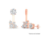 Load image into Gallery viewer, Fancy Color Round Diamond Cluster Earring Jackets for Studs