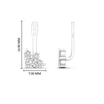Load image into Gallery viewer, Fancy Color Round Diamond Cluster Earring Jackets for Studs