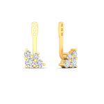 Load image into Gallery viewer, Fancy Color Round Diamond Cluster Earring Jackets for Studs