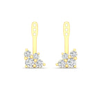 Load image into Gallery viewer, Fancy Color Round Diamond Cluster Earring Jackets for Studs
