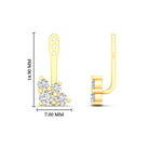 Load image into Gallery viewer, Fancy Color Round Diamond Cluster Earring Jackets for Studs