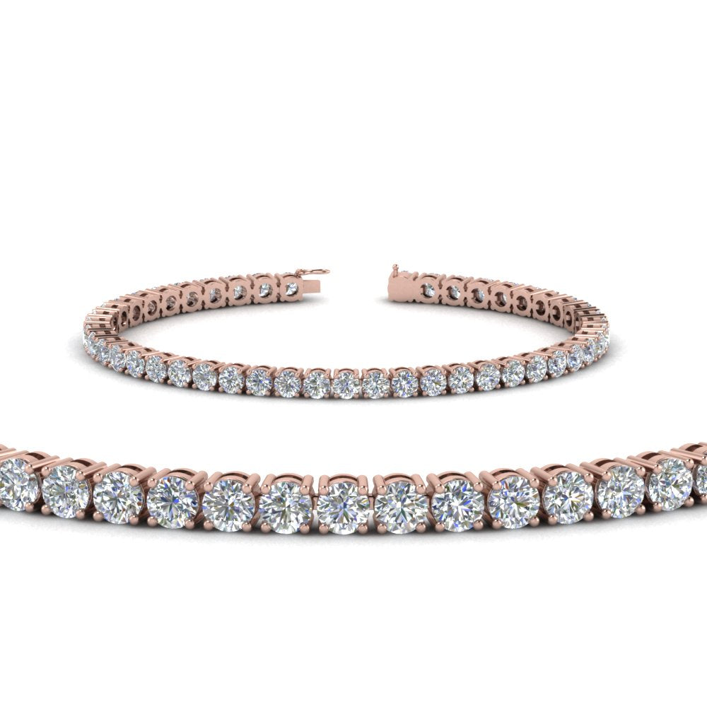 Round Lab Diamond Tennis Bracelet For Women