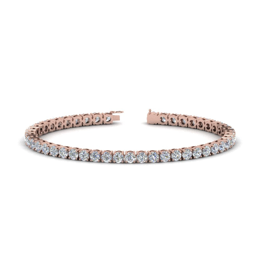 Round Lab Diamond Tennis Bracelet For Women