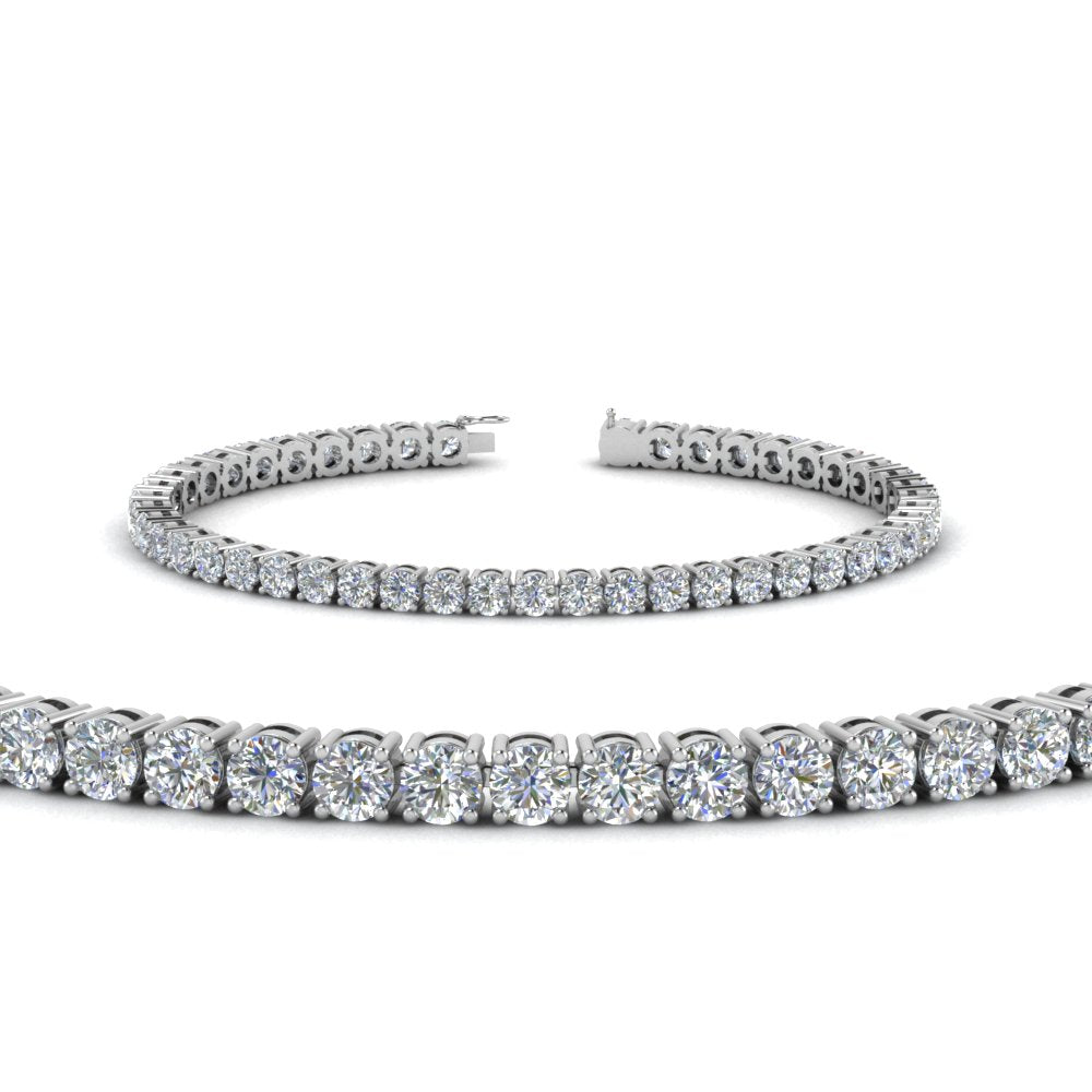 Round Lab Diamond Tennis Bracelet For Women