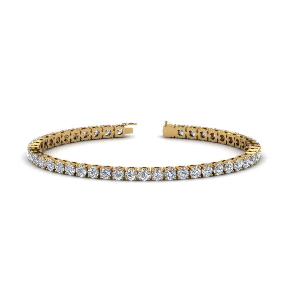 Round Lab Diamond Tennis Bracelet For Women