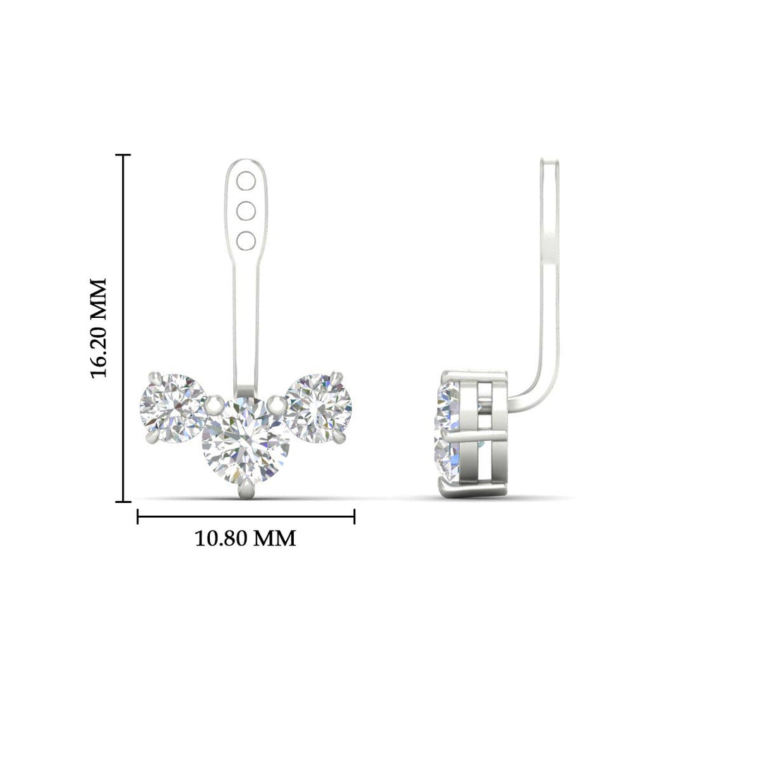 Lab Fancy Colored Round Diamond Tree Earring Jackets