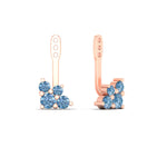Load image into Gallery viewer, Fancy Color Round Diamond Cluster Earring Jackets for Studs
