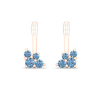 Load image into Gallery viewer, Fancy Color Round Diamond Cluster Earring Jackets for Studs