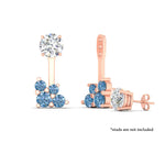 Load image into Gallery viewer, Fancy Color Round Diamond Cluster Earring Jackets for Studs