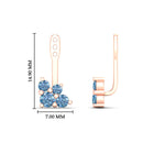 Load image into Gallery viewer, Fancy Color Round Diamond Cluster Earring Jackets for Studs