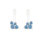 Load image into Gallery viewer, Fancy Color Round Diamond Cluster Earring Jackets for Studs