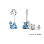 Load image into Gallery viewer, Fancy Color Round Diamond Cluster Earring Jackets for Studs