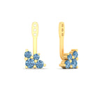 Load image into Gallery viewer, Fancy Color Round Diamond Cluster Earring Jackets for Studs