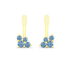 Load image into Gallery viewer, Fancy Color Round Diamond Cluster Earring Jackets for Studs