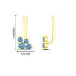 Load image into Gallery viewer, Fancy Color Round Diamond Cluster Earring Jackets for Studs