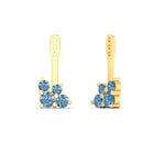 Load image into Gallery viewer, Fancy Color Round Diamond Cluster Earring Jackets for Studs