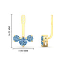 Load image into Gallery viewer, Lab Fancy Colored Round Diamond Tree Earring Jackets