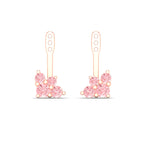 Load image into Gallery viewer, Fancy Color Round Diamond Cluster Earring Jackets for Studs