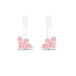 Load image into Gallery viewer, Fancy Color Round Diamond Cluster Earring Jackets for Studs