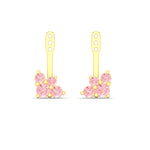 Load image into Gallery viewer, Fancy Color Round Diamond Cluster Earring Jackets for Studs