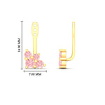 Load image into Gallery viewer, Fancy Color Round Diamond Cluster Earring Jackets for Studs