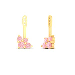 Load image into Gallery viewer, Fancy Color Round Diamond Cluster Earring Jackets for Studs