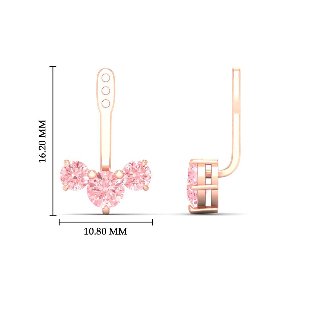 Lab Fancy Colored Round Diamond Tree Earring Jackets