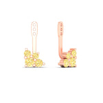 Load image into Gallery viewer, Fancy Color Round Diamond Cluster Earring Jackets for Studs