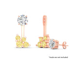 Load image into Gallery viewer, Fancy Color Round Diamond Cluster Earring Jackets for Studs
