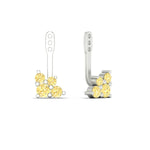 Load image into Gallery viewer, Fancy Color Round Diamond Cluster Earring Jackets for Studs