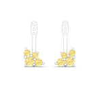 Load image into Gallery viewer, Fancy Color Round Diamond Cluster Earring Jackets for Studs