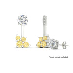 Load image into Gallery viewer, Fancy Color Round Diamond Cluster Earring Jackets for Studs
