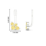 Load image into Gallery viewer, Fancy Color Round Diamond Cluster Earring Jackets for Studs