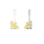 Load image into Gallery viewer, Fancy Color Round Diamond Cluster Earring Jackets for Studs