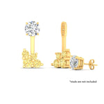 Load image into Gallery viewer, Fancy Color Round Diamond Cluster Earring Jackets for Studs