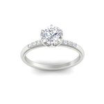 Load image into Gallery viewer, Colored Fancy Lab Scalloped Tulip Round Cut Diamond Ring