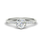 Load image into Gallery viewer, Colored Fancy Lab Scalloped Tulip Round Cut Diamond Ring