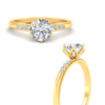 Load image into Gallery viewer, Colored Fancy Lab Scalloped Tulip Round Cut Diamond Ring