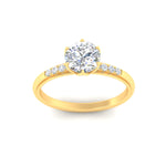 Load image into Gallery viewer, Colored Fancy Lab Scalloped Tulip Round Cut Diamond Ring